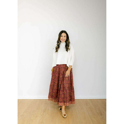 8.28 Boutique:Victoria Dunn,Victoria Dunn Oliver Skirt in Cranberry,skirt