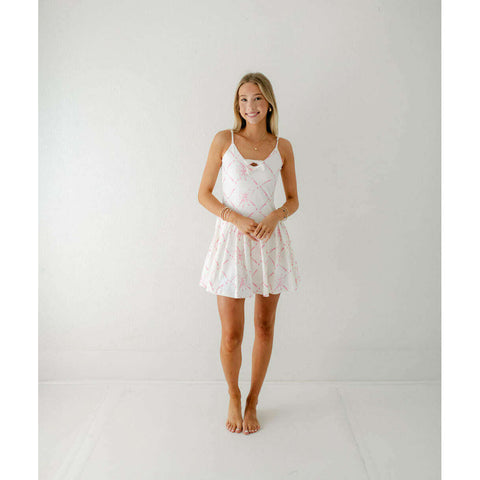 Sail to Sable Embroidered Marina Square Neck Tiered Dress