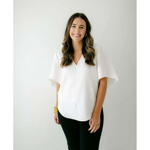 8.28 Boutique:Anna Cate Collection,Anna Cate Collections Nina Top in White,top