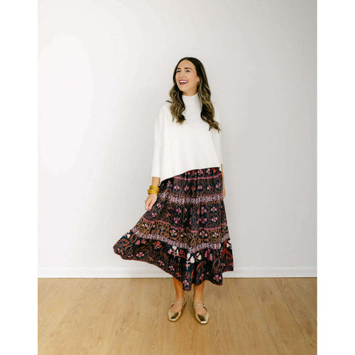 8.28 Boutique:Azure and Indigo,Azure and Inigo Bellflower Skirt,skirt