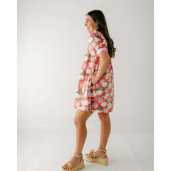 8.28 Boutique:Entro,The Harper Coral Floral Mini Dress,Dress