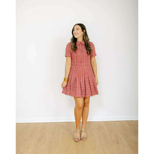 8.28 Boutique:Sincerely Ours,Sincerely Ours Val Dress in Pink Tweed,Dress