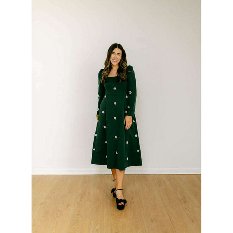 English Factory Gingham Check Midi Dress