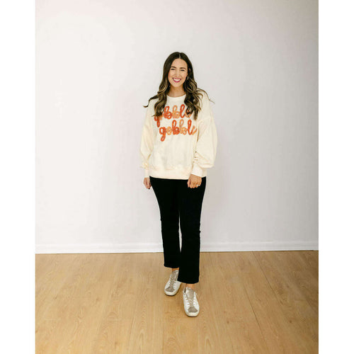 8.28 Boutique:8.28 Boutique,Gobble Gobble Cream Sweatshirt,sweatshirt