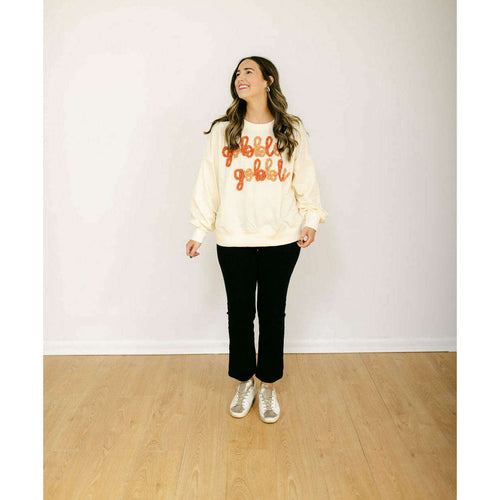 8.28 Boutique:8.28 Boutique,Gobble Gobble Cream Sweatshirt,sweatshirt