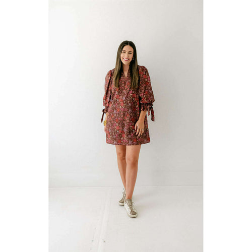 8.28 Boutique:Entro,The Gwen Brown Floral Dress,Dress