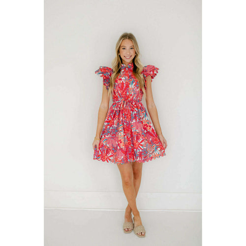 8.28 Boutique:Marie by Victoria Dunn,Marie by Victoria Dunn Beau Mini Dress in Tropical Trapeze,Dress