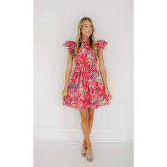 8.28 Boutique:Marie by Victoria Dunn,Marie by Victoria Dunn Beau Mini Dress in Tropical Trapeze,Dress