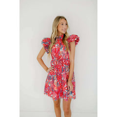 8.28 Boutique:Marie by Victoria Dunn,Marie by Victoria Dunn Beau Mini Dress in Tropical Trapeze,Dress