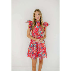 8.28 Boutique:Marie by Victoria Dunn,Marie by Victoria Dunn Beau Mini Dress in Tropical Trapeze,Dress