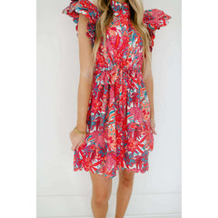 8.28 Boutique:Marie by Victoria Dunn,Marie by Victoria Dunn Beau Mini Dress in Tropical Trapeze,Dress