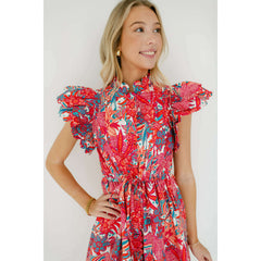 8.28 Boutique:Marie by Victoria Dunn,Marie by Victoria Dunn Beau Mini Dress in Tropical Trapeze,Dress