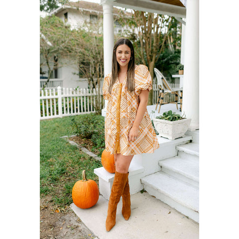 Brooke Wright Alligator Puff Tunic