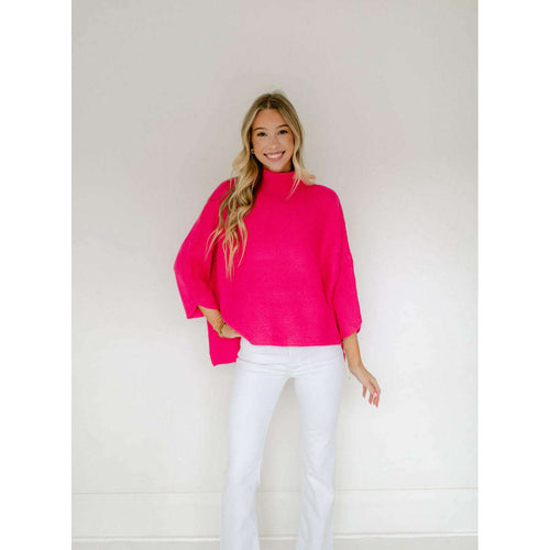 8.28 Boutique:Kerisma Knits,Kerisma Knits Boho Sweater in Pink Crush,Sweaters