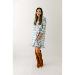 8.28 Boutique:Holly Shae,Holly Shae Sallie Blue Plaid Dress,Dress