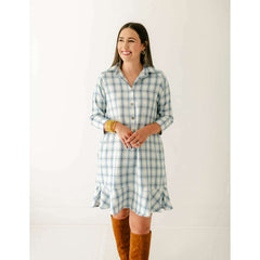 8.28 Boutique:Holly Shae,Holly Shae Sallie Blue Plaid Dress,Dress