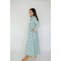 8.28 Boutique:Livro,Livro Classic Shirtdress in Liv Blue Motif,Dress