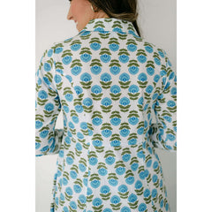 8.28 Boutique:Livro,Livro Classic Shirtdress in Liv Blue Motif,Dress