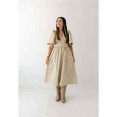 8.28 Boutique:THML,THML Cream Faux Leather Maxi Dress,Dress