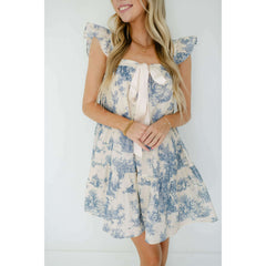 8.28 Boutique:Aureum,Aureum Toile Ruffle Bow Mini Dress,Dress