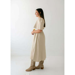 8.28 Boutique:THML,THML Cream Faux Leather Maxi Dress,Dress