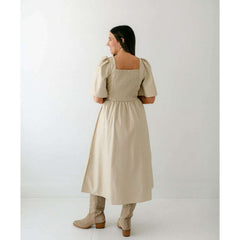 8.28 Boutique:THML,THML Cream Faux Leather Maxi Dress,Dress