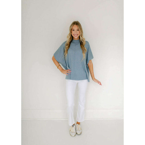 8.28 Boutique:Kerisma Knits,Kerisma Knits Caroline Sweater in Light Denim,Sweaters