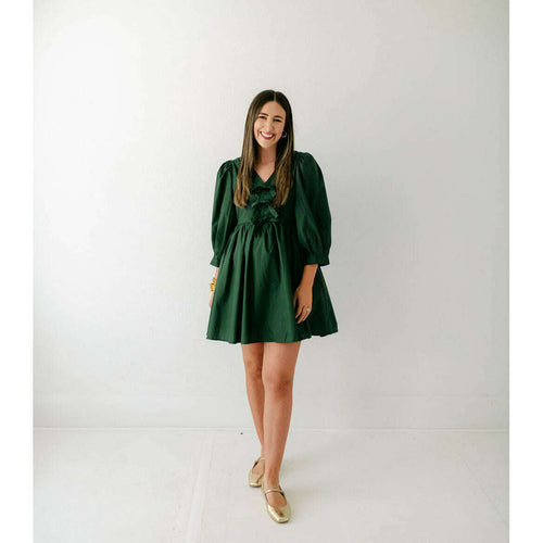 8.28 Boutique:Entro,Entro Green Bow Midi Dress,Dress