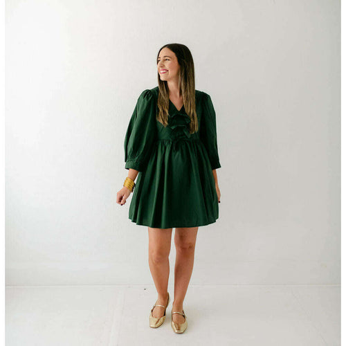 8.28 Boutique:Entro,Entro Green Bow Midi Dress,Dress