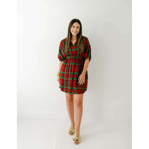 8.28 Boutique:Emily McCarthy,Emily McCarthy Palmer Dress in Tartan Cheetah,Dress