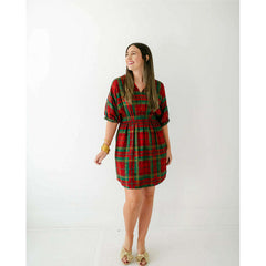 8.28 Boutique:Emily McCarthy,Emily McCarthy Palmer Dress in Tartan Cheetah,Dress