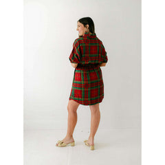 8.28 Boutique:Emily McCarthy,Emily McCarthy Palmer Dress in Tartan Cheetah,Dress