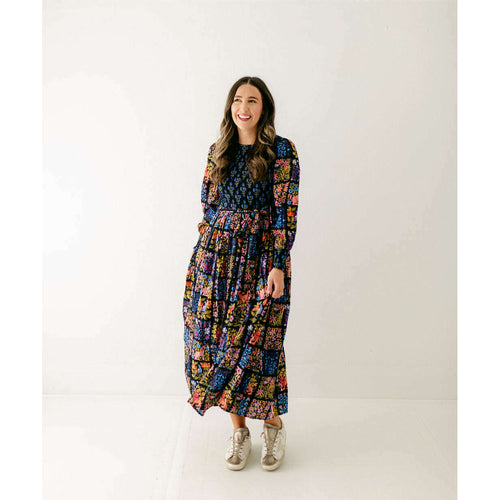 8.28 Boutique:Print Fresh,Print Fresh Making Introductions Dress in Stained Glass Storybook,Dress