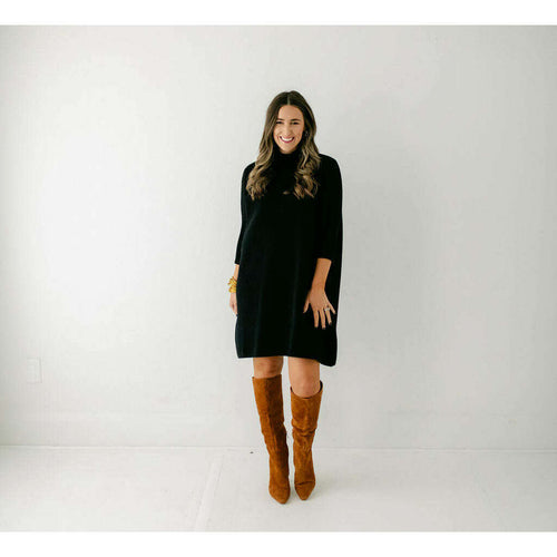 8.28 Boutique:Kerisma Knits,Kerisma Knits Aja Sweater Dress in Black,Dress