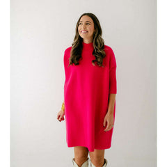 8.28 Boutique:Kerisma Knits,Kerisma Knits Aja Sweater Dress in Super Pink,Dress