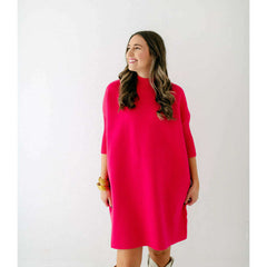 8.28 Boutique:Kerisma Knits,Kerisma Knits Aja Sweater Dress in Super Pink,Dress