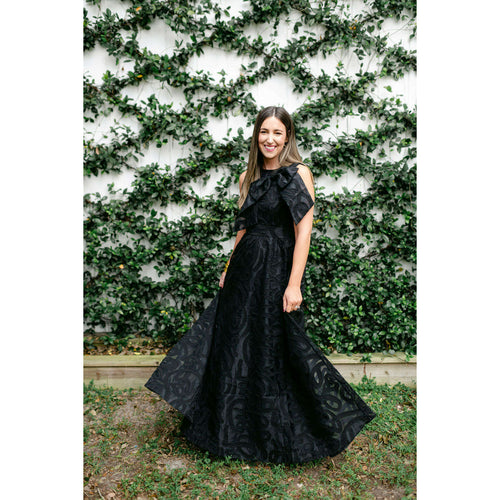 8.28 Boutique:Emily McCarthy,Emily McCarthy Bella Maxi Dress in Black Organza,Dress