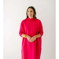 8.28 Boutique:Kerisma Knits,Kerisma Knits Aja Sweater Dress in Super Pink,Dress