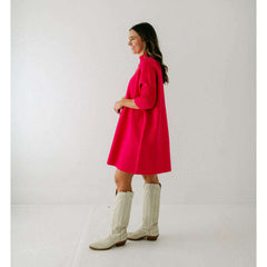 8.28 Boutique:Kerisma Knits,Kerisma Knits Aja Sweater Dress in Super Pink,Dress