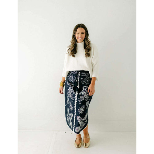 8.28 Boutique:Anna Cate Collection,Anna Cate Collection Molly Skirt  in Navy Tiger,skirt