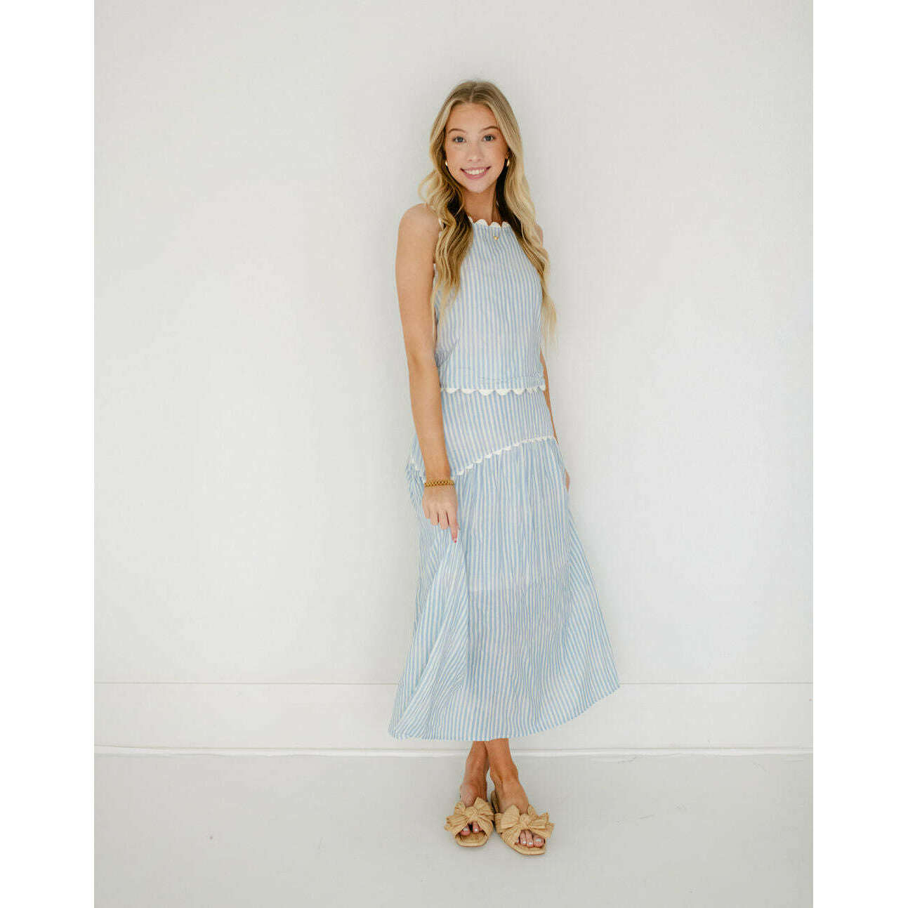 8.28 Boutique:Taylor Tillman,Taylor Tillman Josephine Skirt in Blue Stripe,skirt