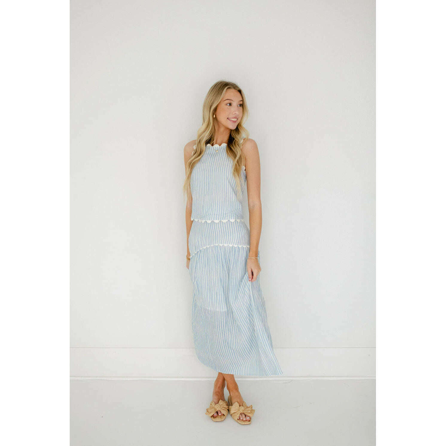 8.28 Boutique:Taylor Tillman,Taylor Tillman Josephine Skirt in Blue Stripe,skirt