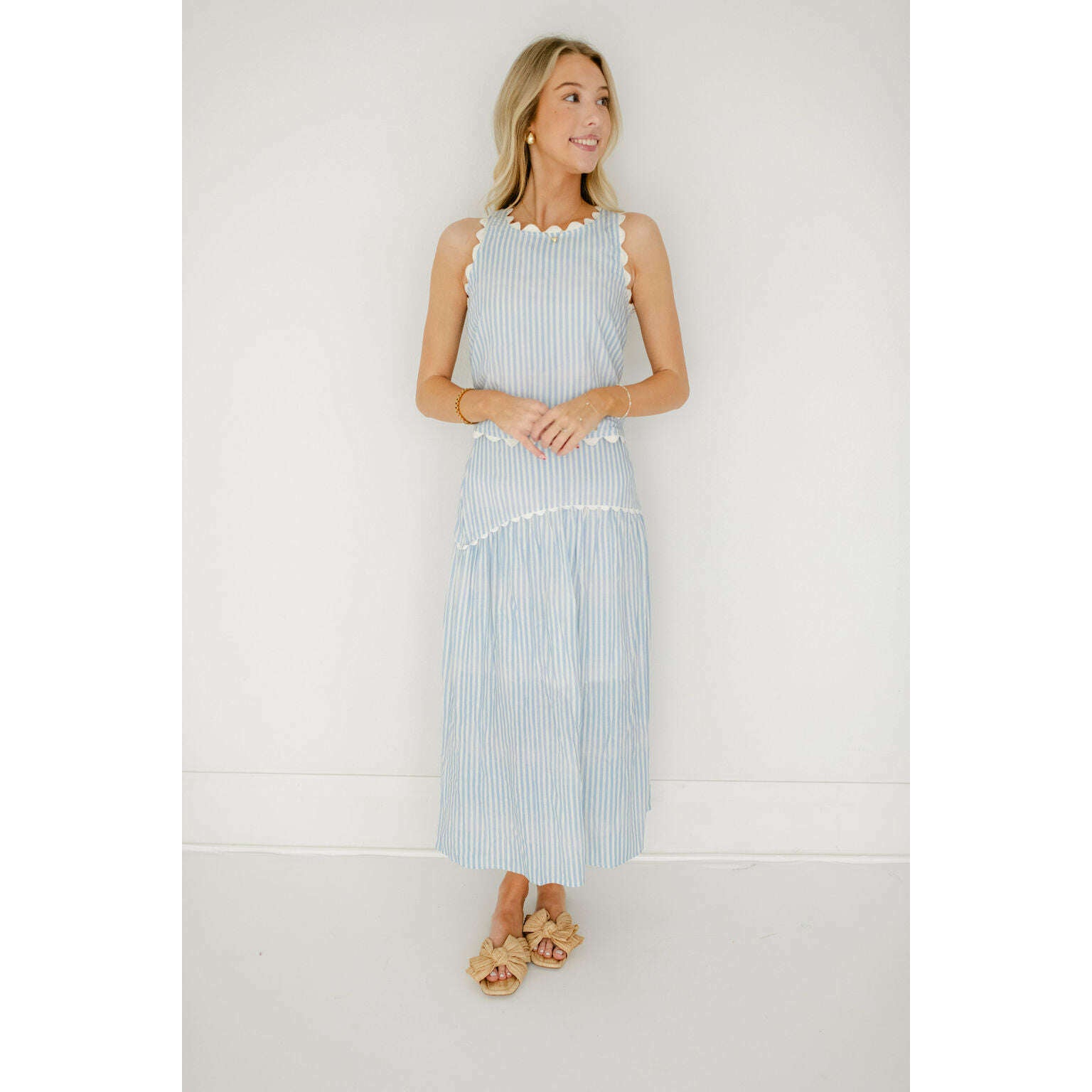 8.28 Boutique:Taylor Tillman,Taylor Tillman Josephine Skirt in Blue Stripe,skirt