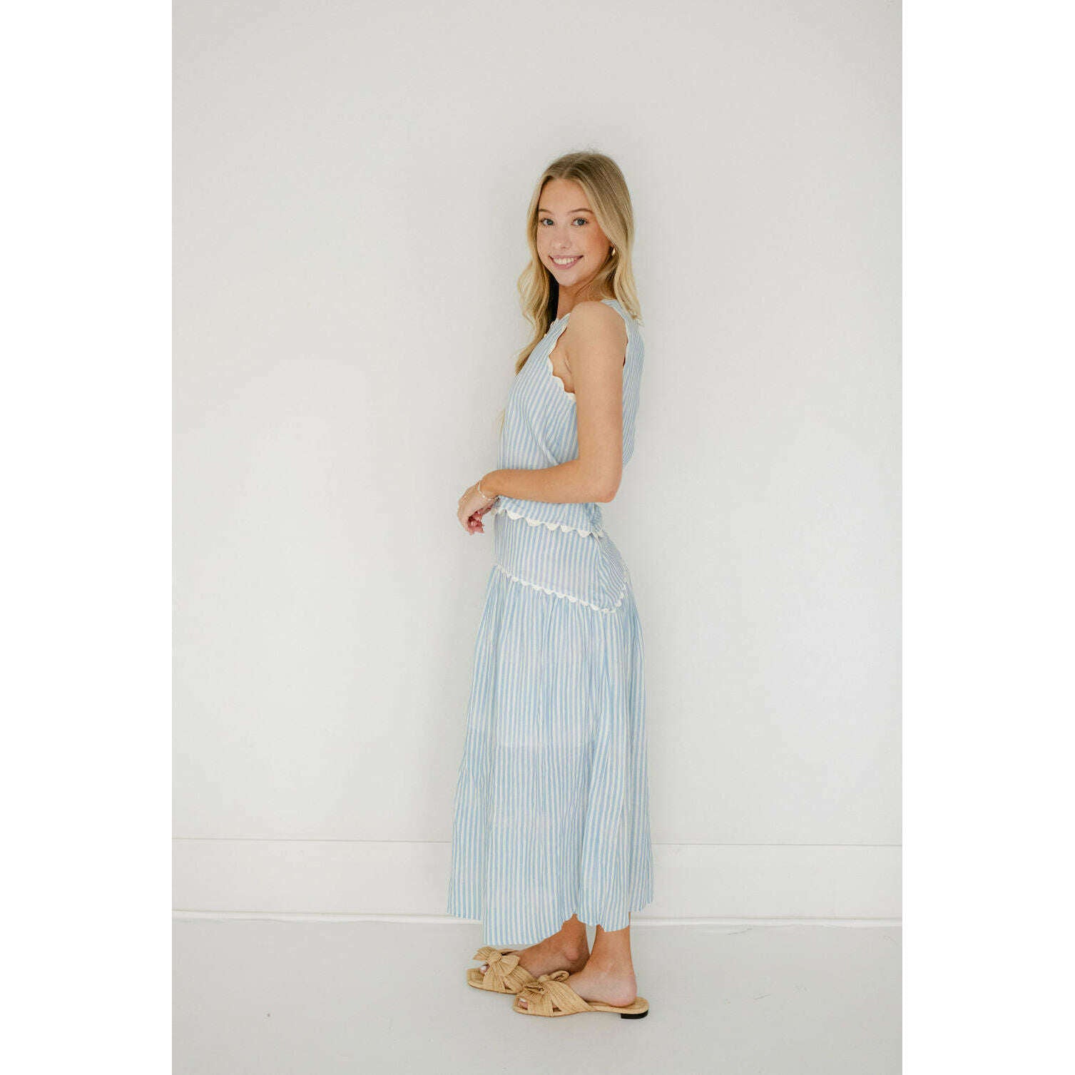 8.28 Boutique:Taylor Tillman,Taylor Tillman Josephine Skirt in Blue Stripe,skirt