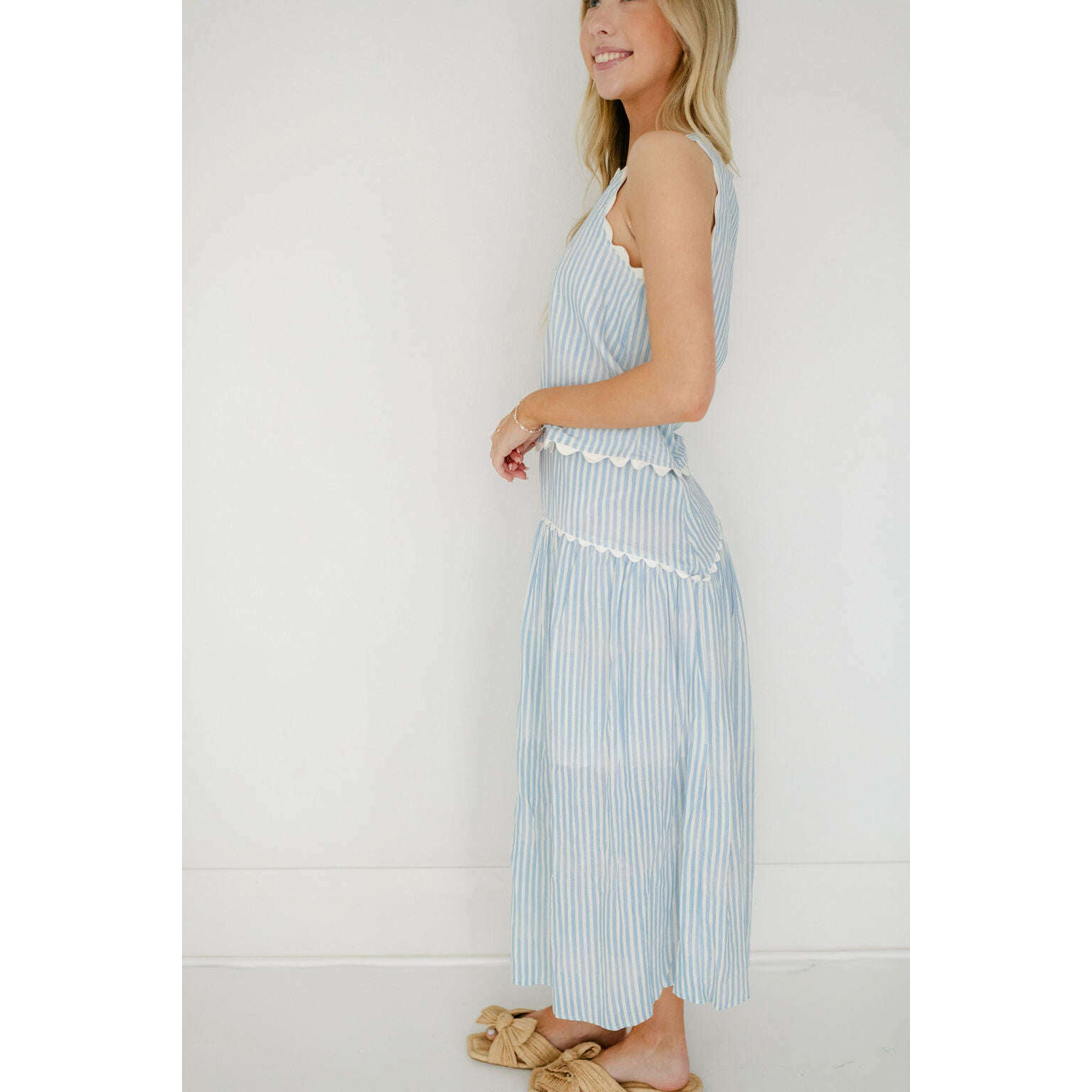 8.28 Boutique:Taylor Tillman,Taylor Tillman Josephine Skirt in Blue Stripe,skirt