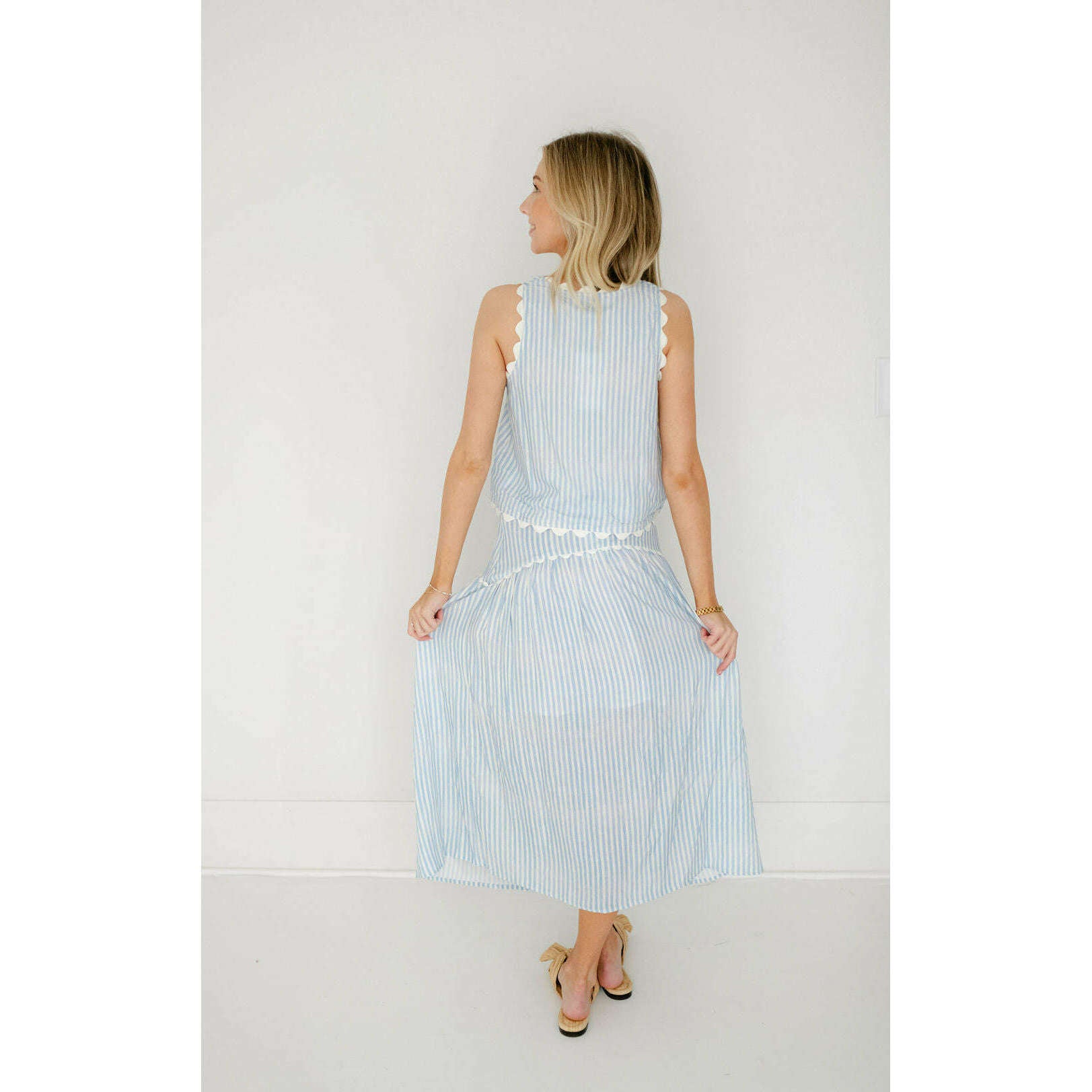 8.28 Boutique:Taylor Tillman,Taylor Tillman Josephine Skirt in Blue Stripe,skirt