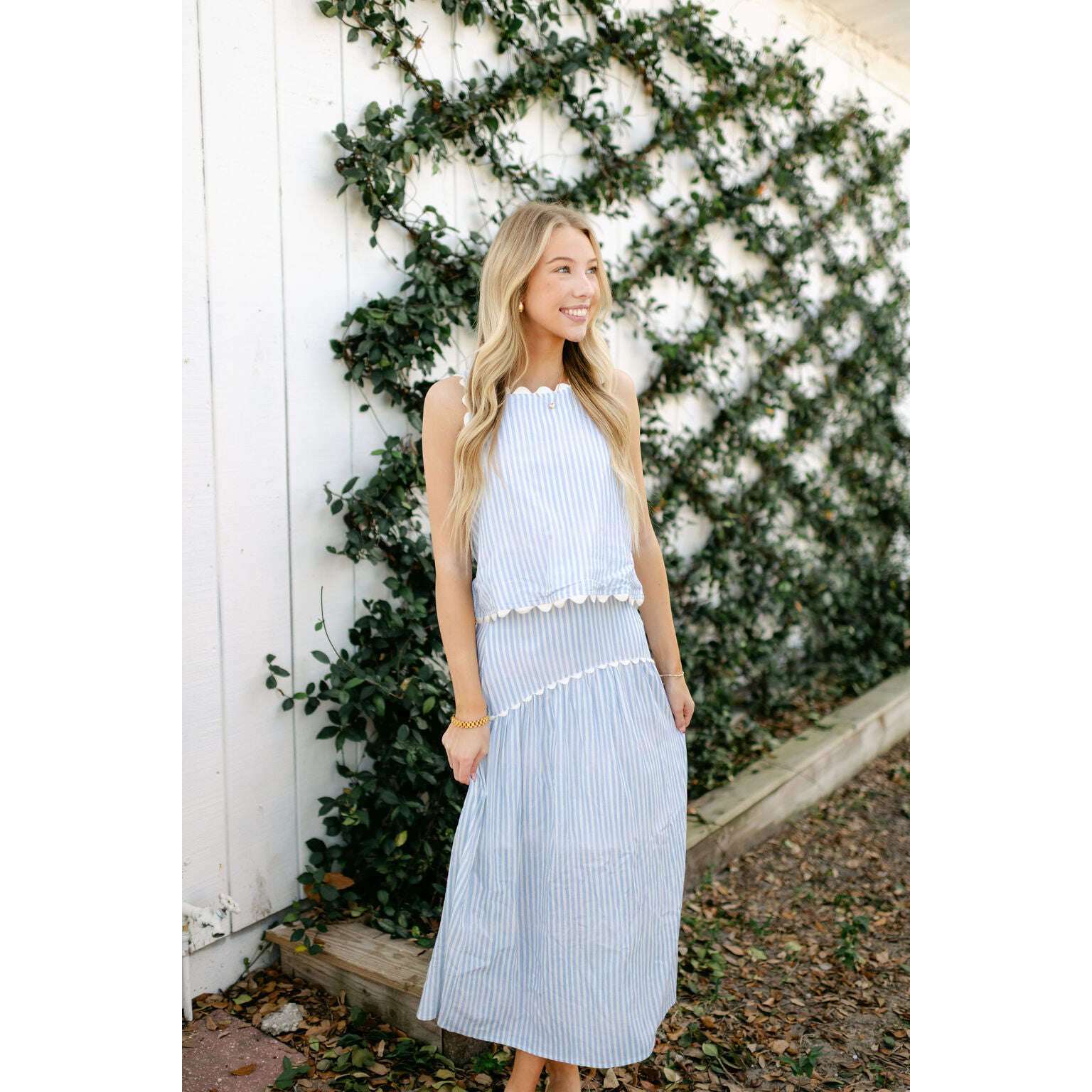 8.28 Boutique:Taylor Tillman,Taylor Tillman Josephine Skirt in Blue Stripe,skirt