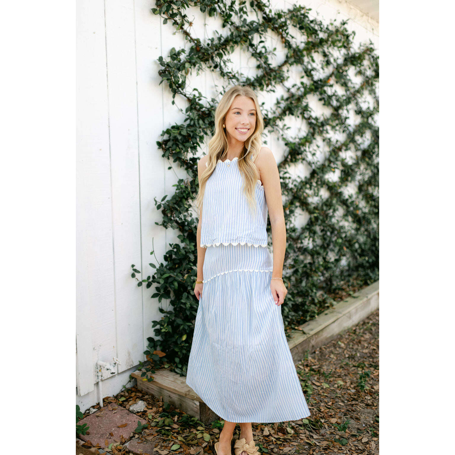 8.28 Boutique:Taylor Tillman,Taylor Tillman Josephine Skirt in Blue Stripe,skirt