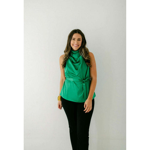 8.28 Boutique:S'edge,S'edge Bree Tank in Dynasty Green,Shirts & Tops