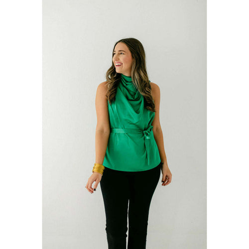 8.28 Boutique:S'edge,S'edge Bree Tank in Dynasty Green,Shirts & Tops